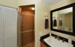 Bathroom with Shower Stall in Hallway
